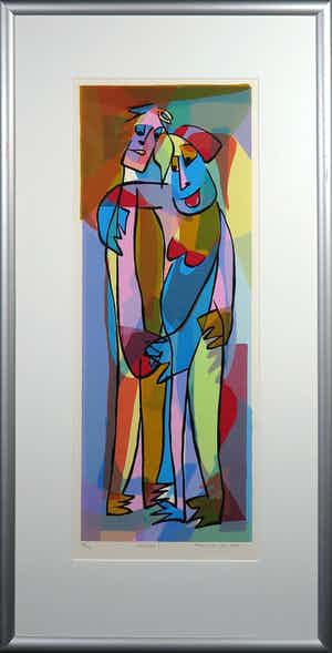 Twan de Vos - Zeefdruk, Verliefd 3 - Ingelijst verkocht voor € 35!