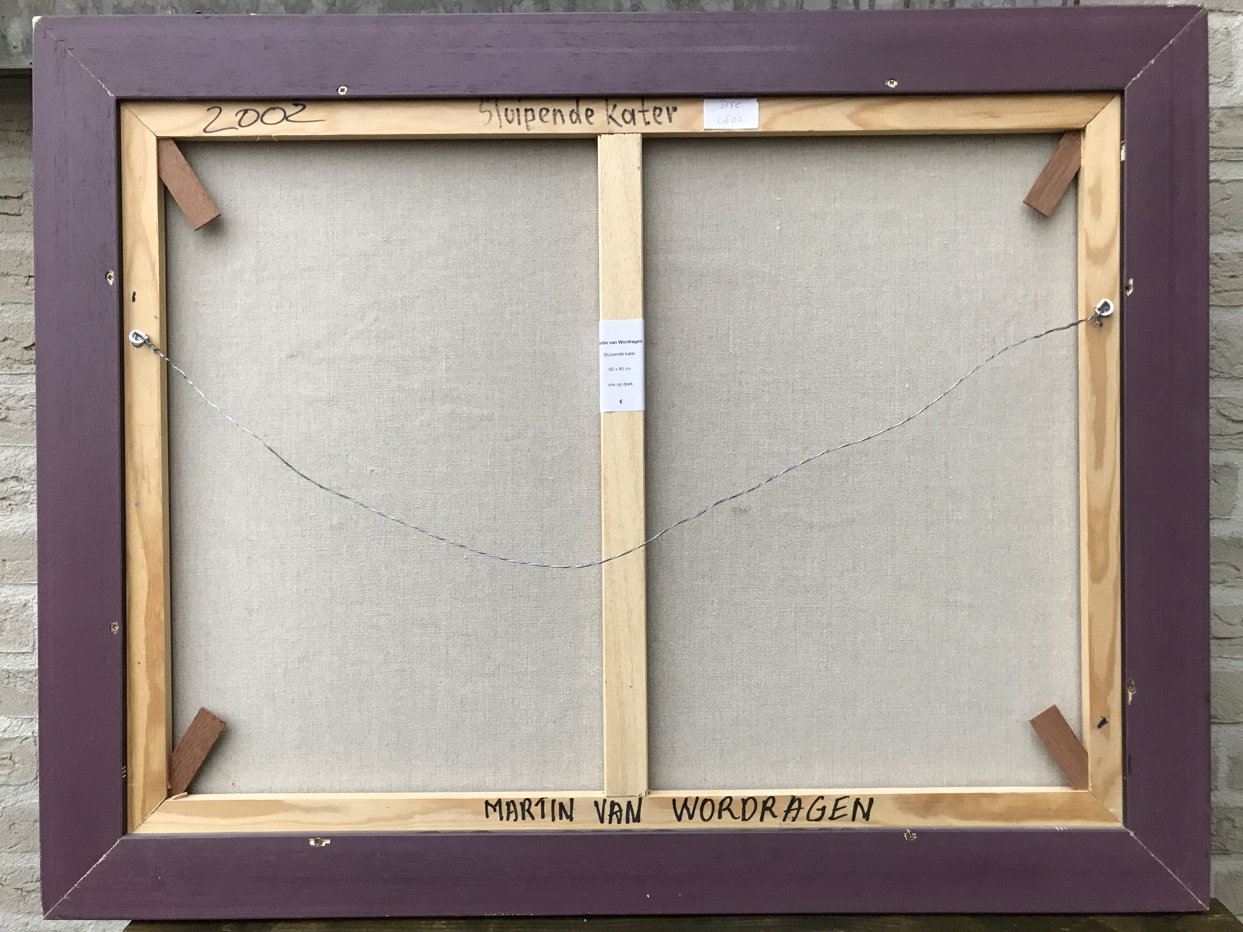 Martin van Wordragen - Schilderij, Sluipende kater 2002 kopen? Bied vanaf 550!