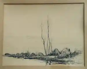 Antoon Markus - Boerderijen langs de waterkant 1907 verkauft für € 45!