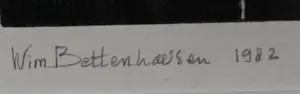 Wim Bettenhausen - Ingelijste ets: Wintersfeer in Statenkwartier - 1982 kopen? Bied vanaf 225!