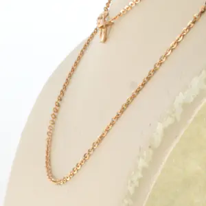 14k rosé gouden collier - 45 cm lang kopen? Bied vanaf 65!