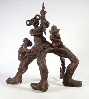 Chris Baaten - Bronzen beeld, Driepoot verkocht voor € 450!