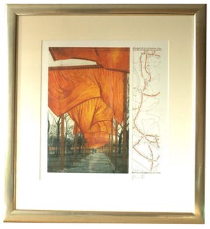 Christo - Project " The Gates " Central Park ,handgesigneerd en ingelijst in Barth-lijst. kopen? Bied vanaf 350!