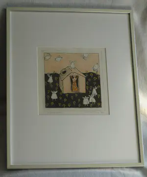 Carla Kleekamp - Ingelijste ets , La femme fatale – ca. 1980 – nr. 12/30 kopen? Bied vanaf 1!