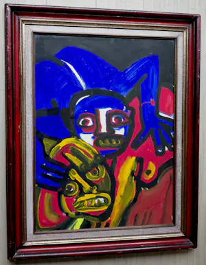 Bengt Lindstrom - Figuren, gemengde techniek (netjes ingelijst, groot) kopen? Bied vanaf 1250!