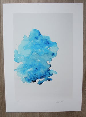 Armando - giclee: abstract - Komposition in blau - 2015 - ( oplage slechts 25 stuks) kopen? Bied vanaf 109!
