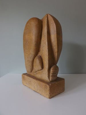 Anjum Ayaz - Entity ('Synergy in Form'), grote en zware uitvoering in geel marmer kopen? Bied vanaf 395!