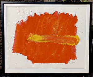 Bram Bogart - Abstracte compositie, litho (netjes ingelijst) kopen? Bied vanaf 475!