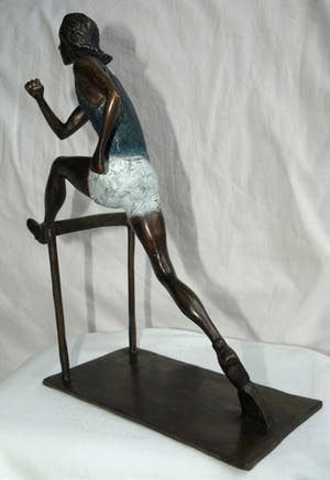 Brons (Onbekend) - Beeld , De Hordenloopster – gesigneerd “A.C.” kopen? Bied vanaf 10!