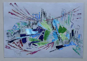 Frits Vogel - abstract landschap kopen? Bied vanaf 50!