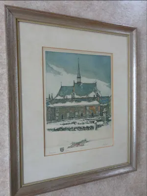 Cornelis de Kort - BEGIJNHOF BREDA / KLEURETS / 59x49cm / KADER / SIG / 1952 kopen? Bied vanaf 25!