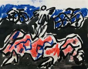 Jan Sierhuis - Zonder titel maar met lijst! verkocht voor € 245!