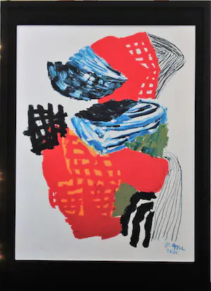 Karel Appel - Thought's Boomerang (mooi gelijst) kaufen? Bieten Sie von 165!