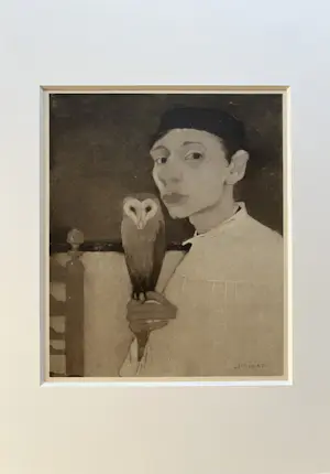 Jan Mankes - Originele Heliogravure - Zelfportret met Uil 1923 kopen? Bied vanaf 150!