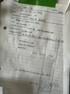 Joop Klinkhamer - Zonder titel kopen? Bied vanaf 50!