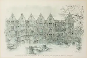 Willem Gerard Hofker - Lot van twee offsets, Achtergracht te Amsterdam - Ingelijst kopen? Bied vanaf 1!