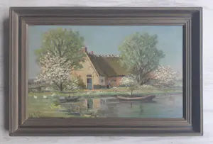 Willem J. Pasman - Zomerse boerderij met bloesembomen kopen? Bied vanaf 75!