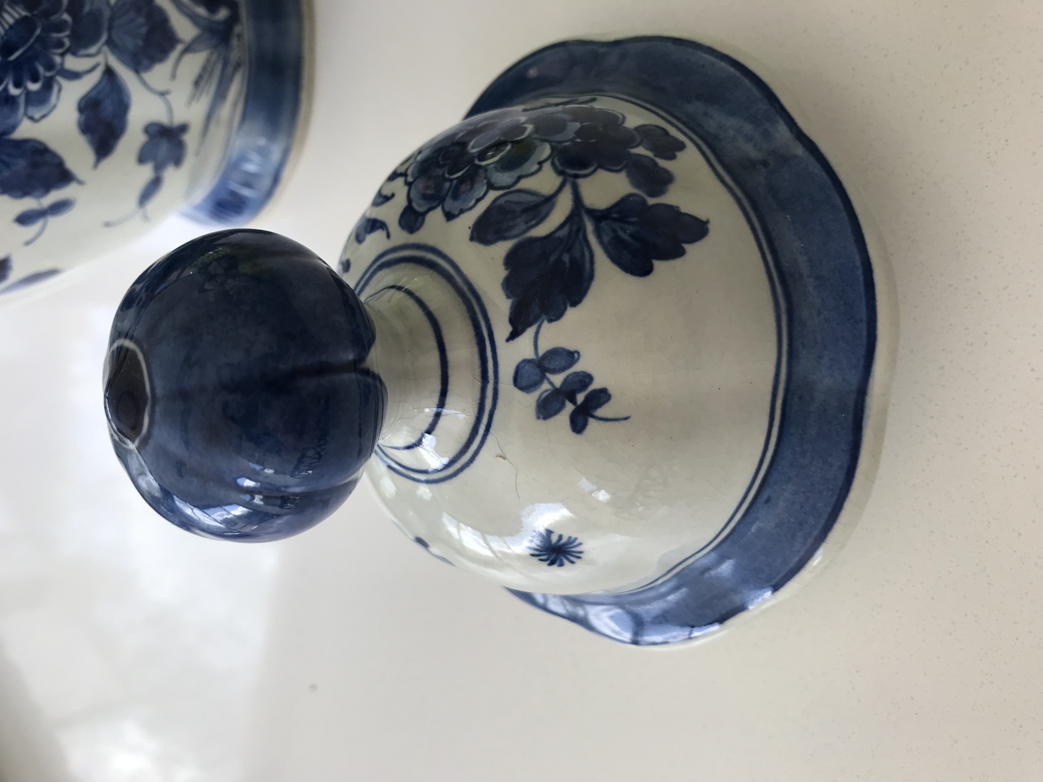 De Porceleyne Fles - Delfts blauwe dekselpot nr. 439 (gestempeld) kopen? Bied vanaf 50!