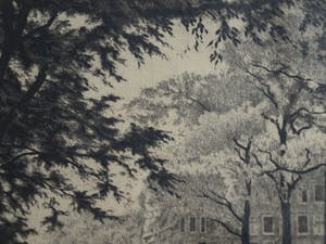 Maarten Langbroek - Ets, Reguliersgracht, Amsterdam – Gesigneerd en ingelijst – ca 1965 kopen? Bied vanaf 10!