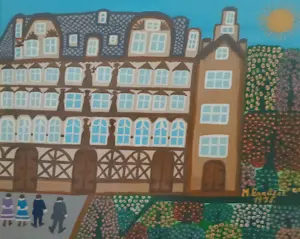 Minna Ennulat - Das Heidelberger Schloss - berühmte Künstlerin der naiven Kunst kaufen? Bieten Sie von 70!