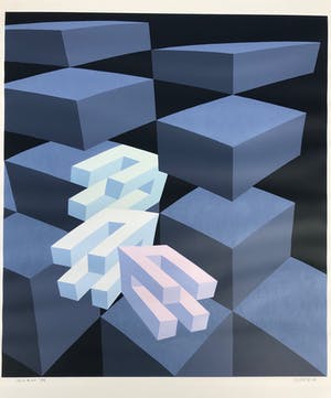 Hans Klaui - Geometrische zeefdruk - 1986 - 19/26 kopen? Bied vanaf 1!