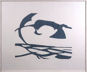 Paul Overhaus - Houtsnede, Zeegezicht - Ingelijst kopen? Bied vanaf 1!