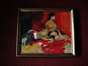 Niet of onleesbaar gesigneerd - Mooi impressionistisch geschilderd olieverf "twee naakte dames" kopen? Bied vanaf 10!