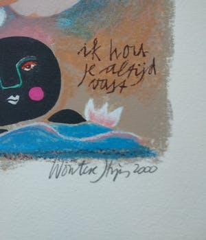 Wouter Stips - Ik hou je altijd vast, Serigrafie 2000 kopen? Bied vanaf 55!