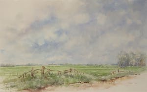 Jan Goselink - Aquarel, Weiland - Ingelijst kopen? Bied vanaf 20!