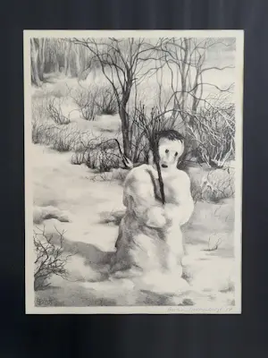 Aart van Dobbenburgh - "Sneeuwpop". kopen? Bied vanaf 75!