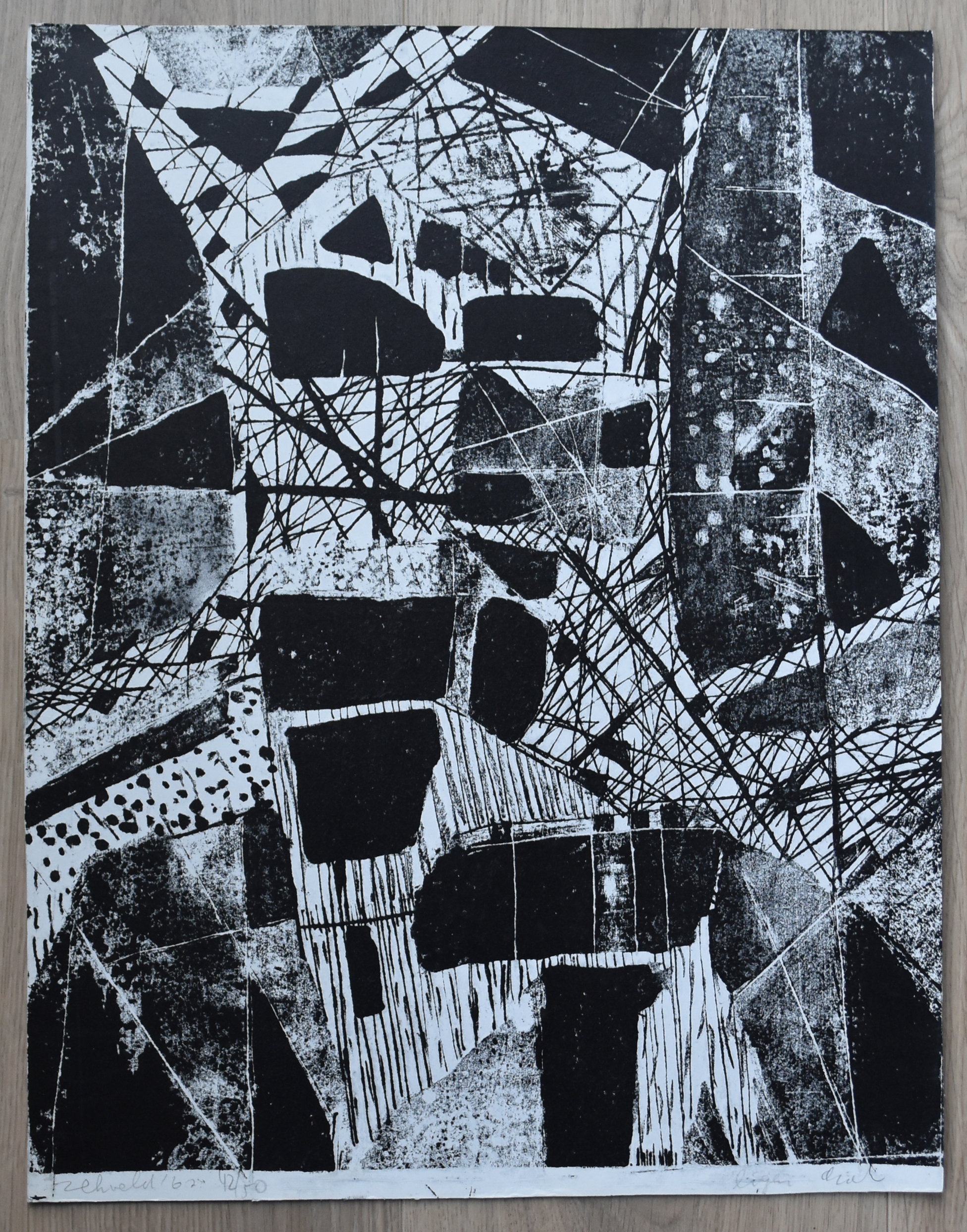 Jacob Zekveld - # ABSTRACTE COMPOSITIE # 1967, gesigneerd/gernummerd, Nm++ kopen? Bied vanaf 65!