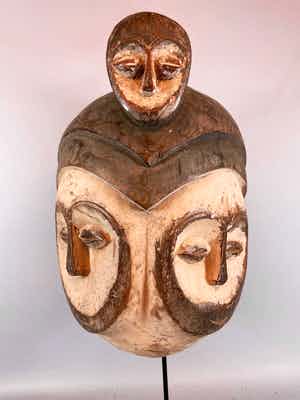 Fang - 211034 - African Fang Twin mask - Gabon. verkocht voor € 45!