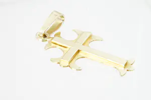 25 - Bijzondere 14 karaats - geel-gouden kruis hanger -Franse lelie motief kaufen? Bieten Sie von 180!