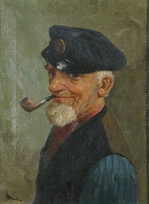 Niet of onleesbaar gesigneerd - Olieverf op doek, Zeeman - Ingelijst kopen? Bied vanaf 1!