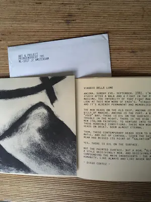 Enzo Cucchi - Uitnodiging tentoonstelling Art & Project in 1981 kopen? Bied vanaf 1!