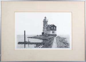 Frans Room - Zeefdruk, Het witte paard, Marken - Ingelijst kopen? Bied vanaf 35!