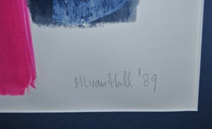 Maja van Hall - abstract werk uit 1989 & drie boekwerken kopen? Bied vanaf 175!