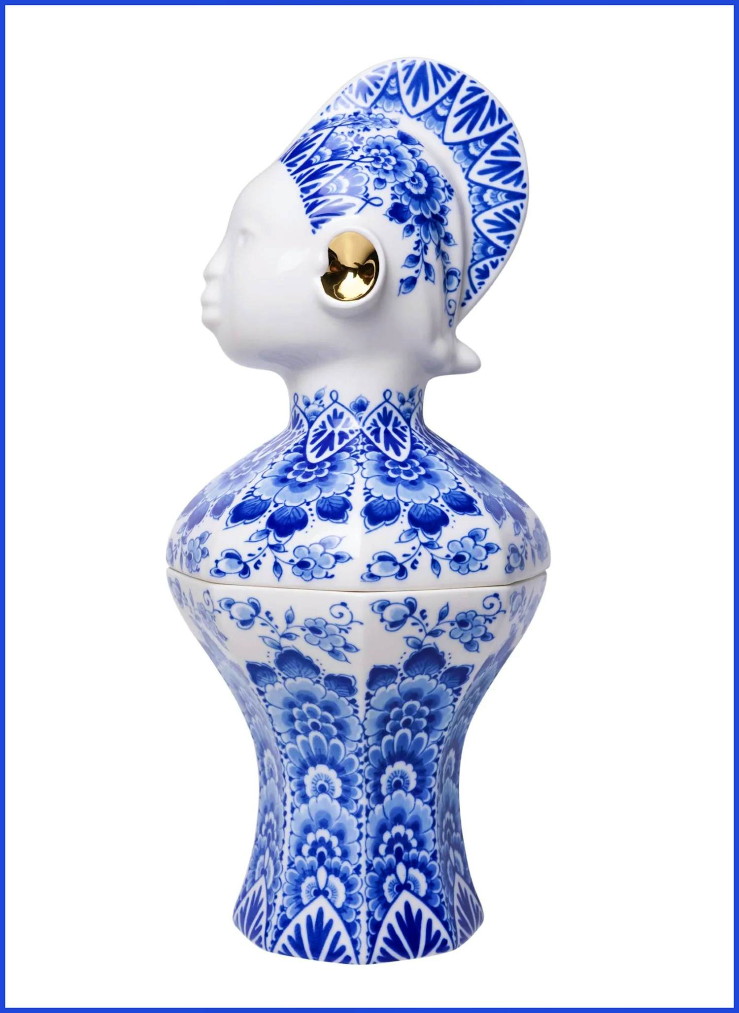 Heinen Delfts Blauw - Kabra vaas / dekselvaas / designer Boris van Berkum / Delfts blauw kopen? Bied vanaf 100!