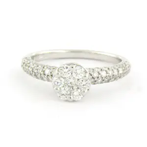 ESFAHAN - 18k witgouden ring bezet met briljant geslepen diamant tot. 1.00ct kaufen? Bieten Sie von 810!