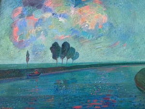 Dirk Breed - Landschap met boompjes kopen? Bied vanaf 1500!