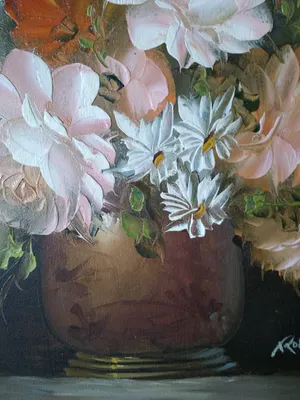 Robert Cox - Stilleven pot met bloemen. kopen? Bied vanaf 35!