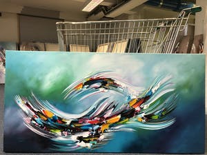 Gena - Abstract Blue kopen? Bied vanaf 300!