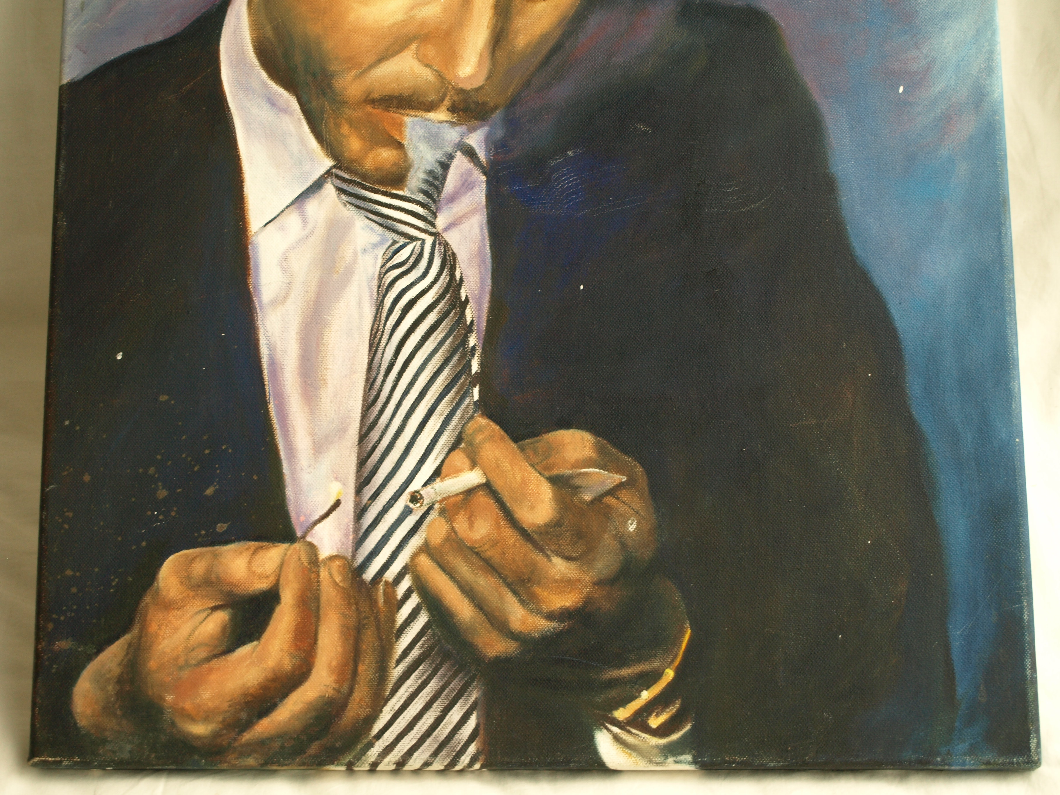 Niet of onleesbaar gesigneerd - Acrylverf op doek , Bryan Ferry ? – 60 x 50 cm - 2005 kopen? Bied vanaf 1!