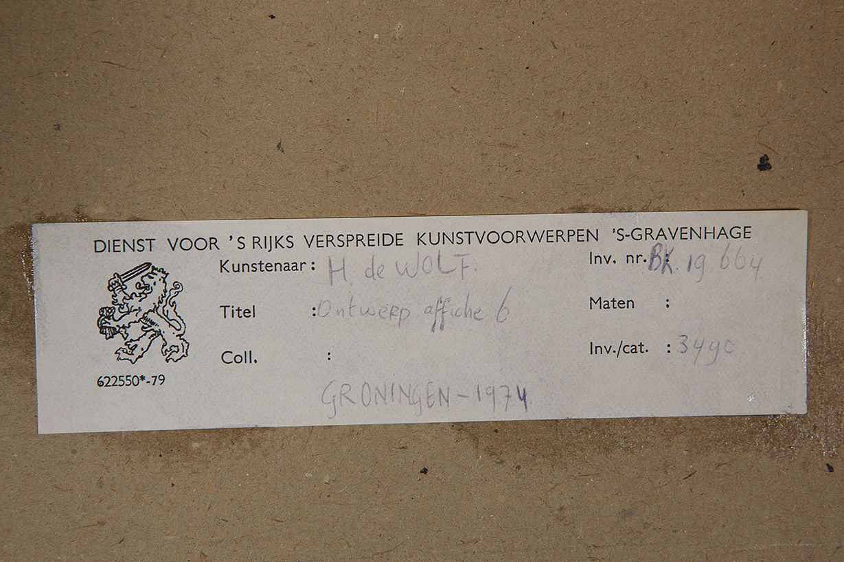 Henri de Wolf - Ontwerp affiche 6 - 1974 - Lithografie op papier kopen? Bied vanaf 5!