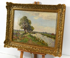 Louis Stutterheim - (1873 - 1943) - "Zomers landschap in 't Gooi" kopen? Bied vanaf 340!