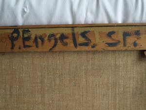 Peter Engels - Ingelijst, olieverf op doek, “Voorjaar” – gesigneerd – 1961 kopen? Bied vanaf 75!