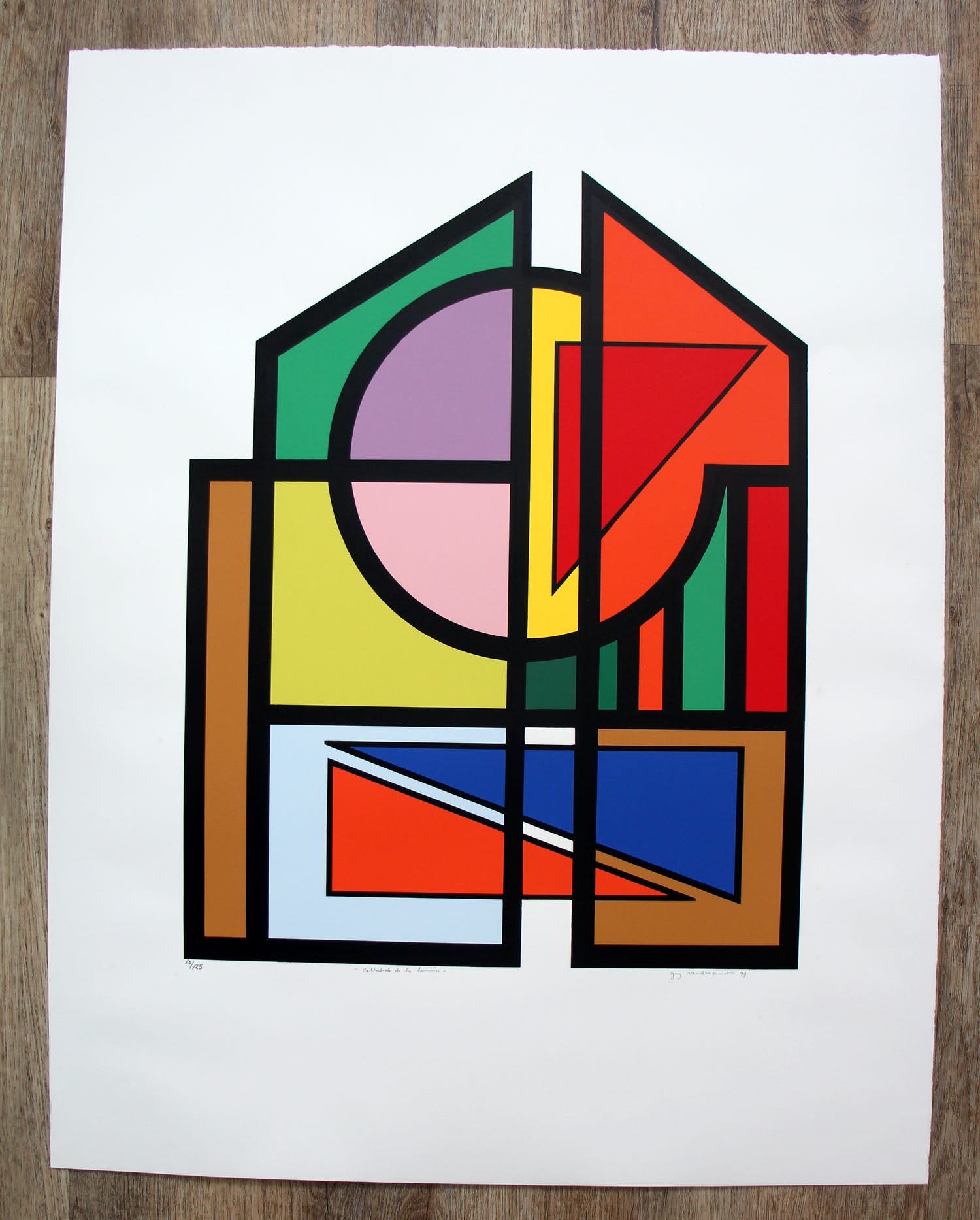 Guy Vandenbranden - Kleurrijke zeefdruk: Cathedrale de la lumiere - 1999 kopen? Bied vanaf 225!