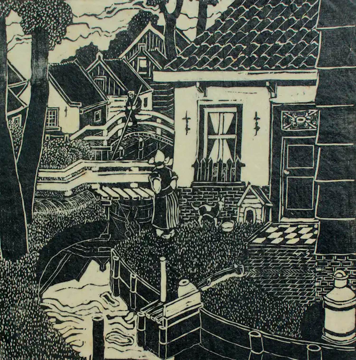 Jan Strube - Houtsnede: "In Noord - Holland" kopen? Bied vanaf 60!