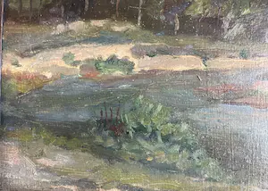Niet of onleesbaar gesigneerd - Impressionistisch landschap kopen? Bied vanaf 1!