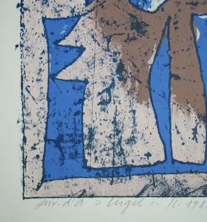 Franz Eggenschwiler - Engel - 1988 - Originele houtsnede, handgesigneerd kopen? Bied vanaf 120!